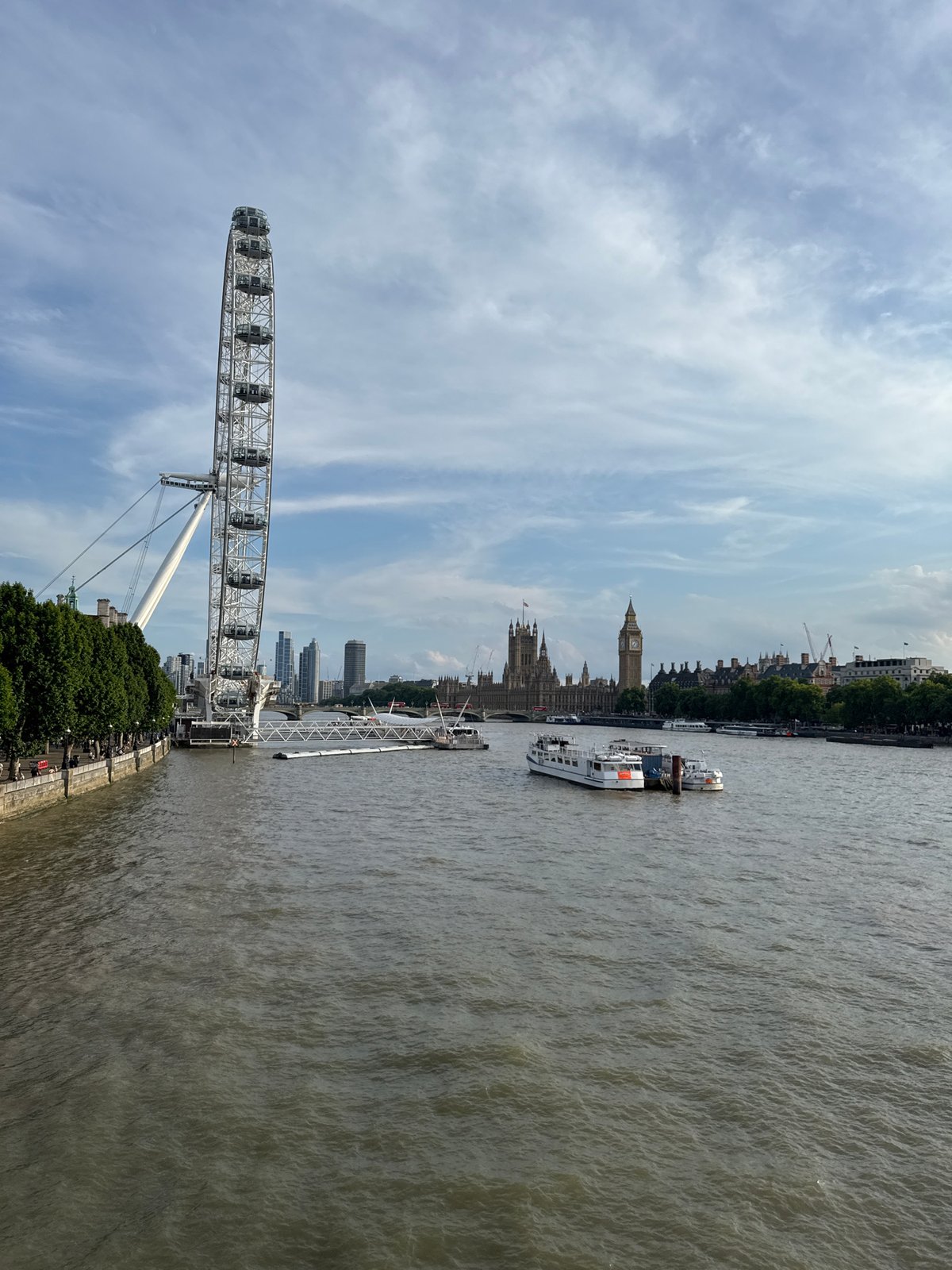 Summer evening along the Thames, South Bank to Westminster