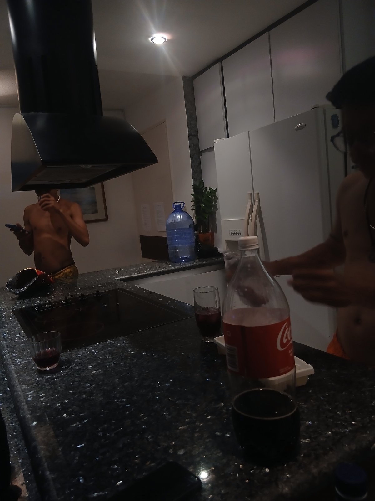 Late night kitchen scene documented in Porlamar, Venezuela