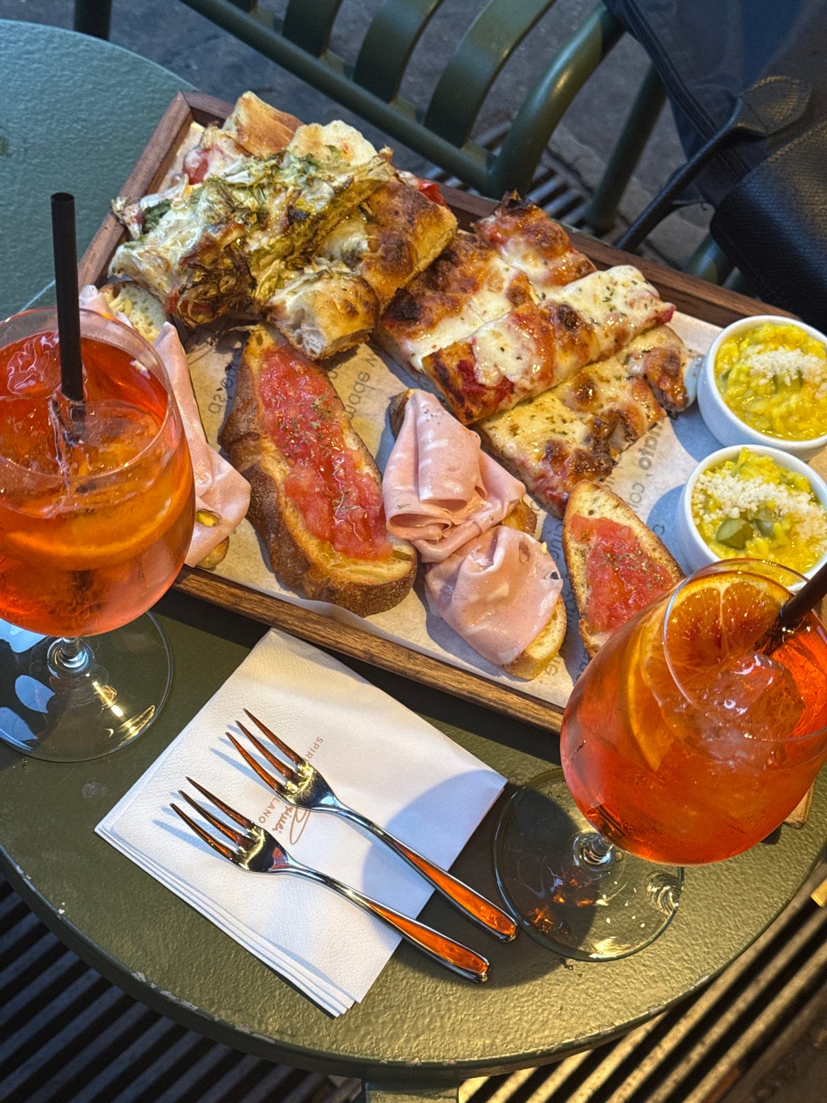 Evening social outing documented across Milan locations