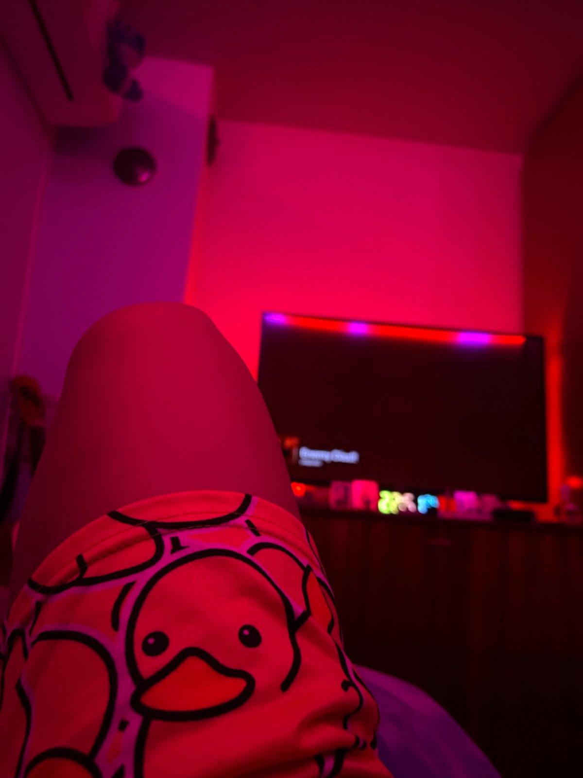 Evening LED-lit room session documented in Debelt, Bulgaria
