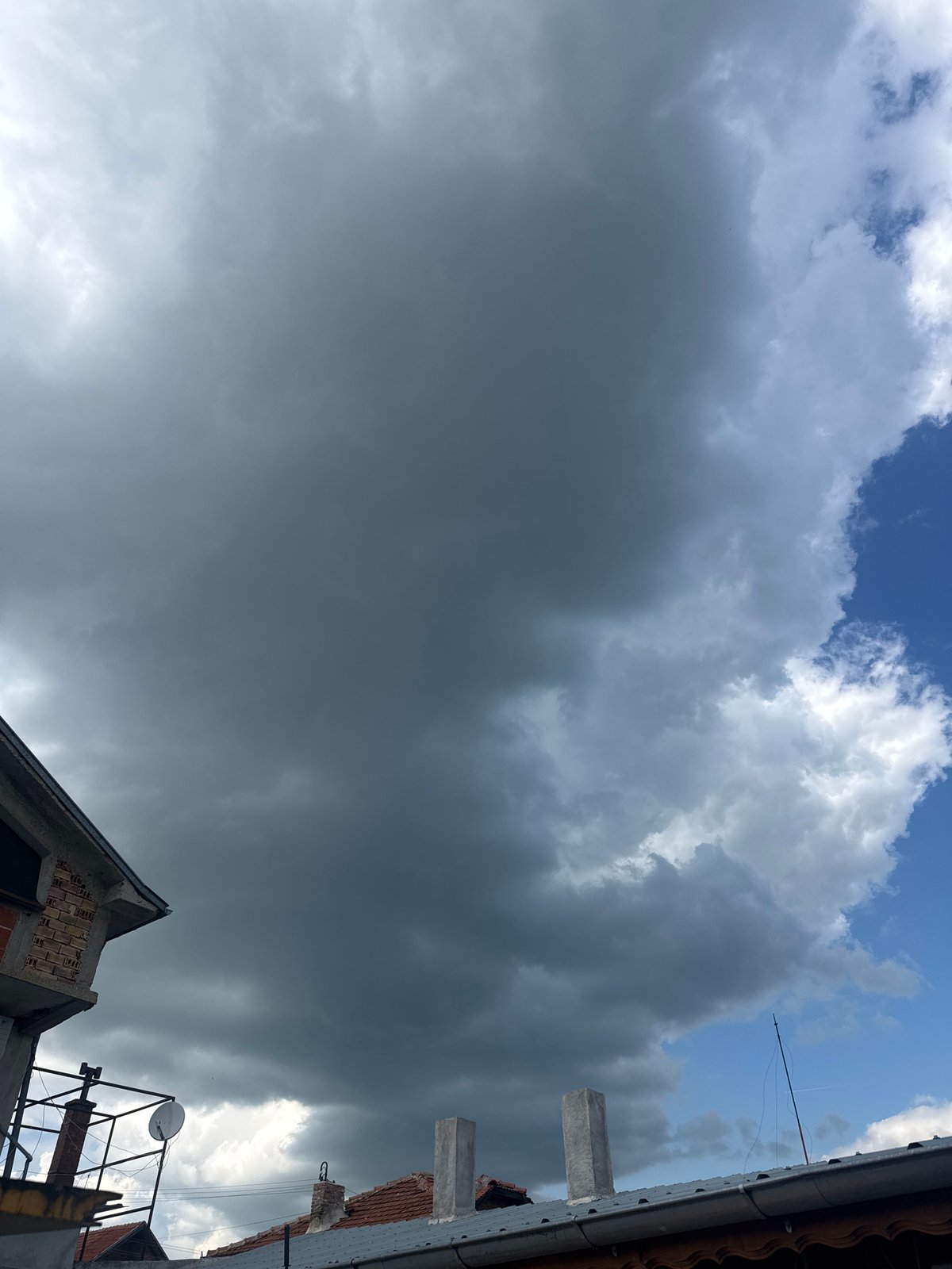 Storm clouds and sweets captured in Sarnevo, Bulgaria