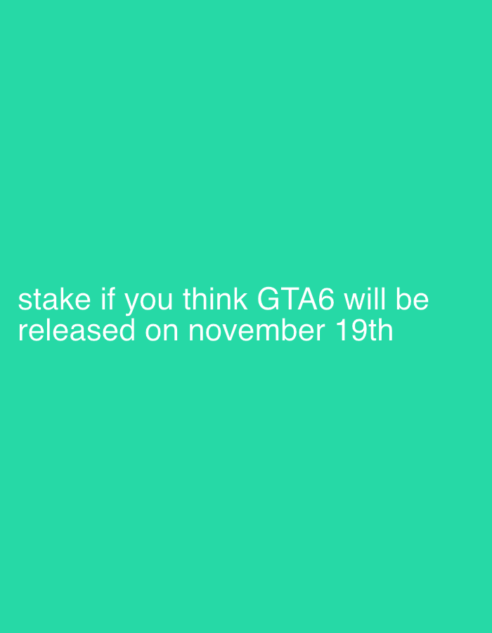 GTA6 release date bet circulates as a simple graphic