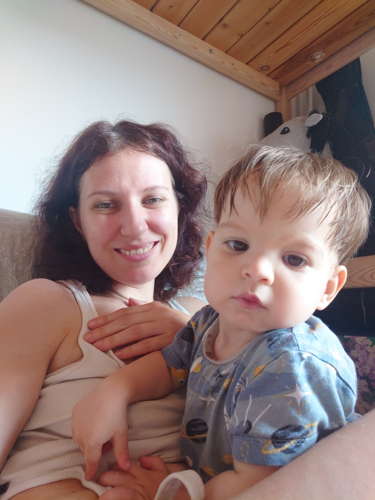 Quiet home moments with a baby in Moscow