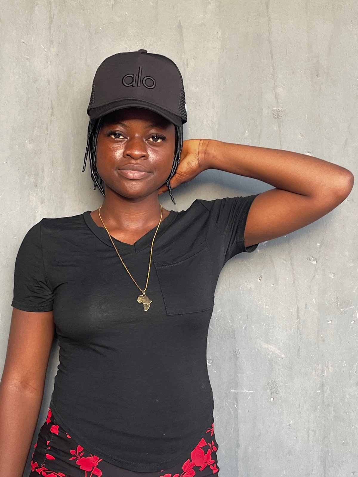 Woman poses for photo session in Badagry, Nigeria