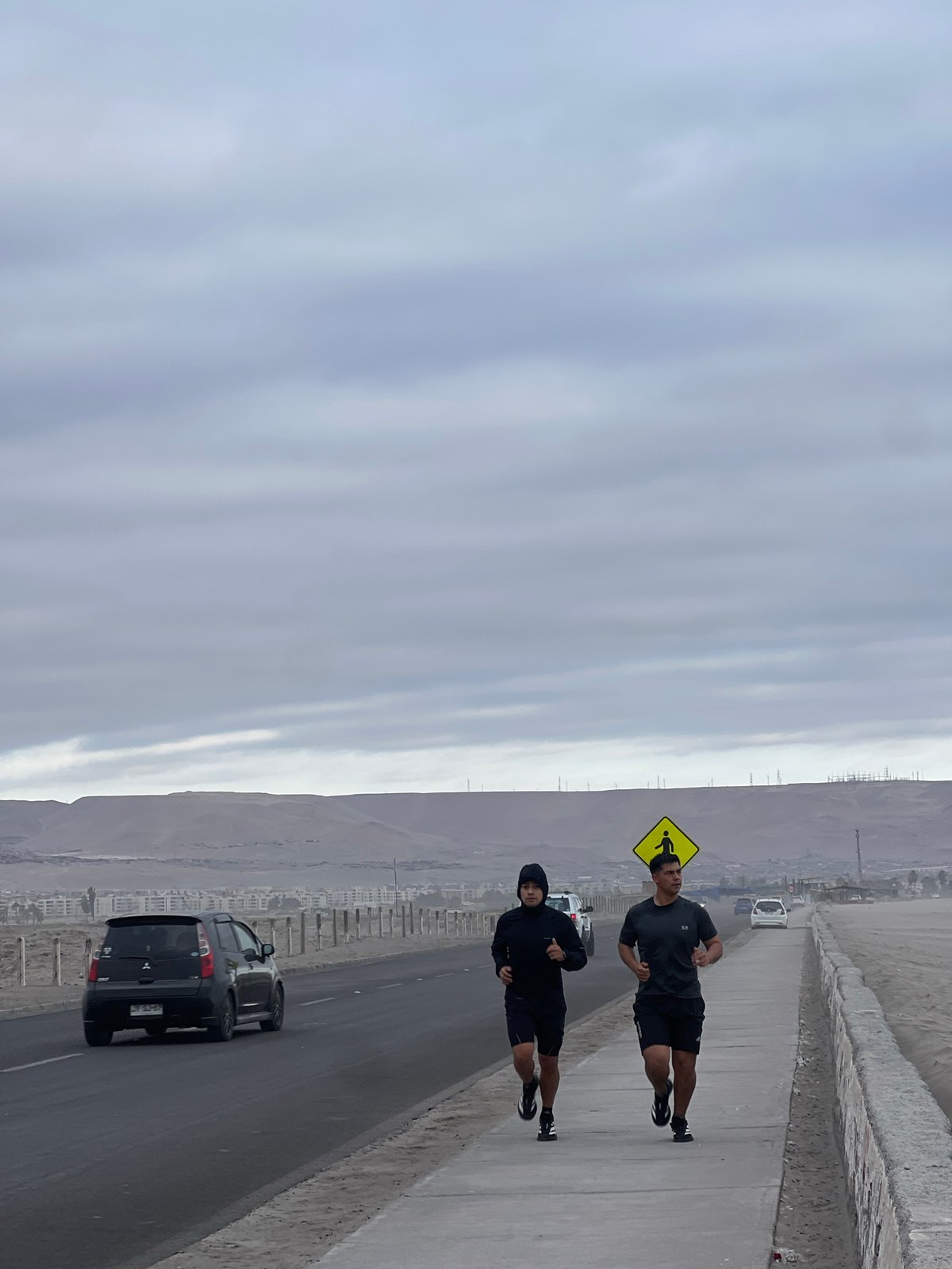 Evening scenes along Arica's coastal waterfront