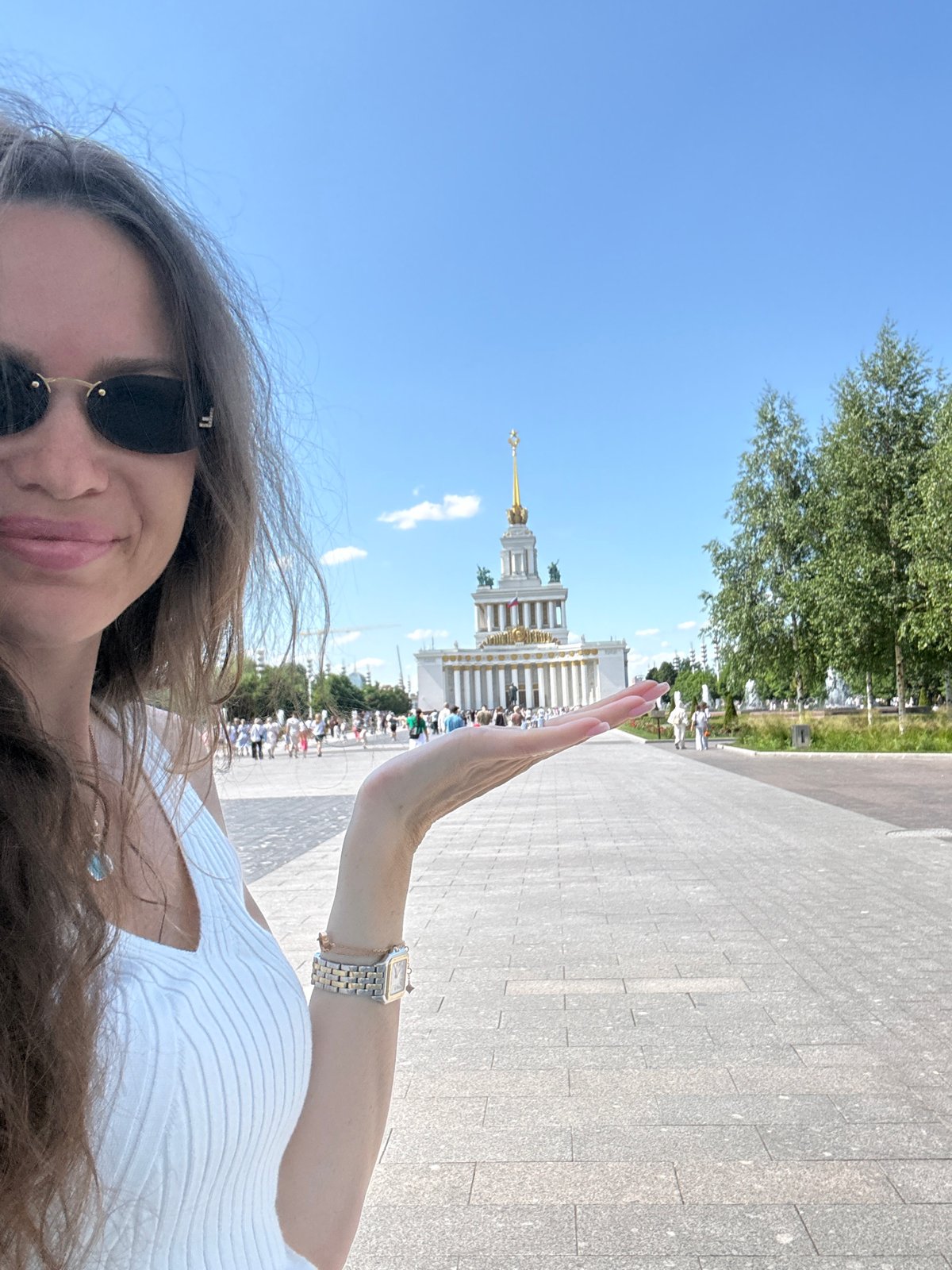 Morning at VDNKh, Moscow's landmark Soviet exhibition park