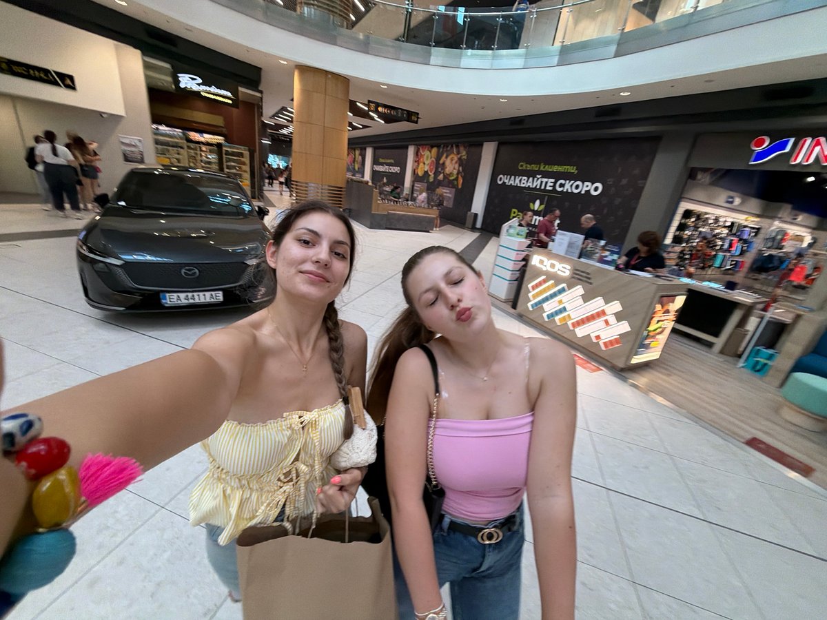 Friends document mall visit with extensive selfie session in Burgas