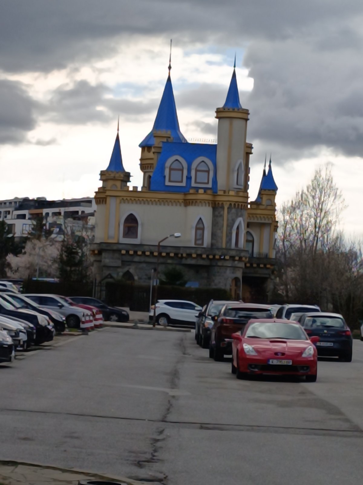 Castle-themed building photographed near Sofia university campus