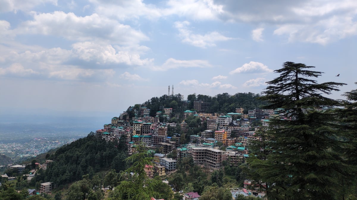 Morning scenes captured in Bhagsu hillside community, India