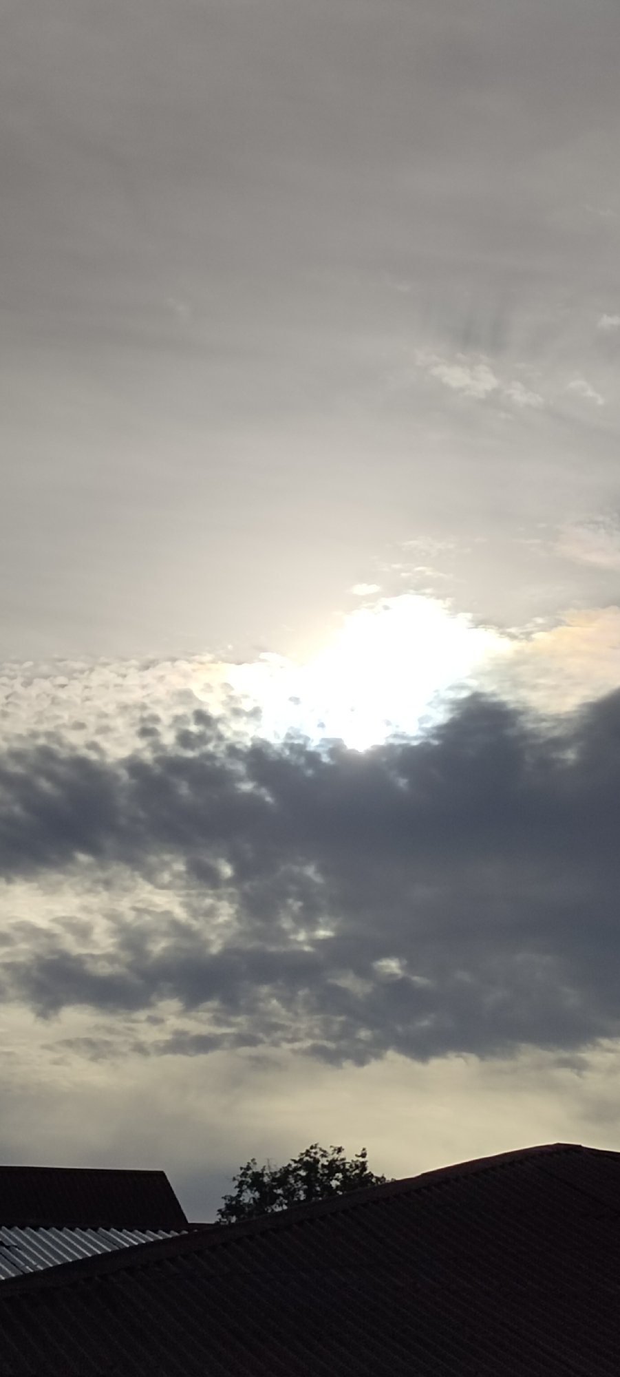 Cloudy skies observed over residential area in Indonesia