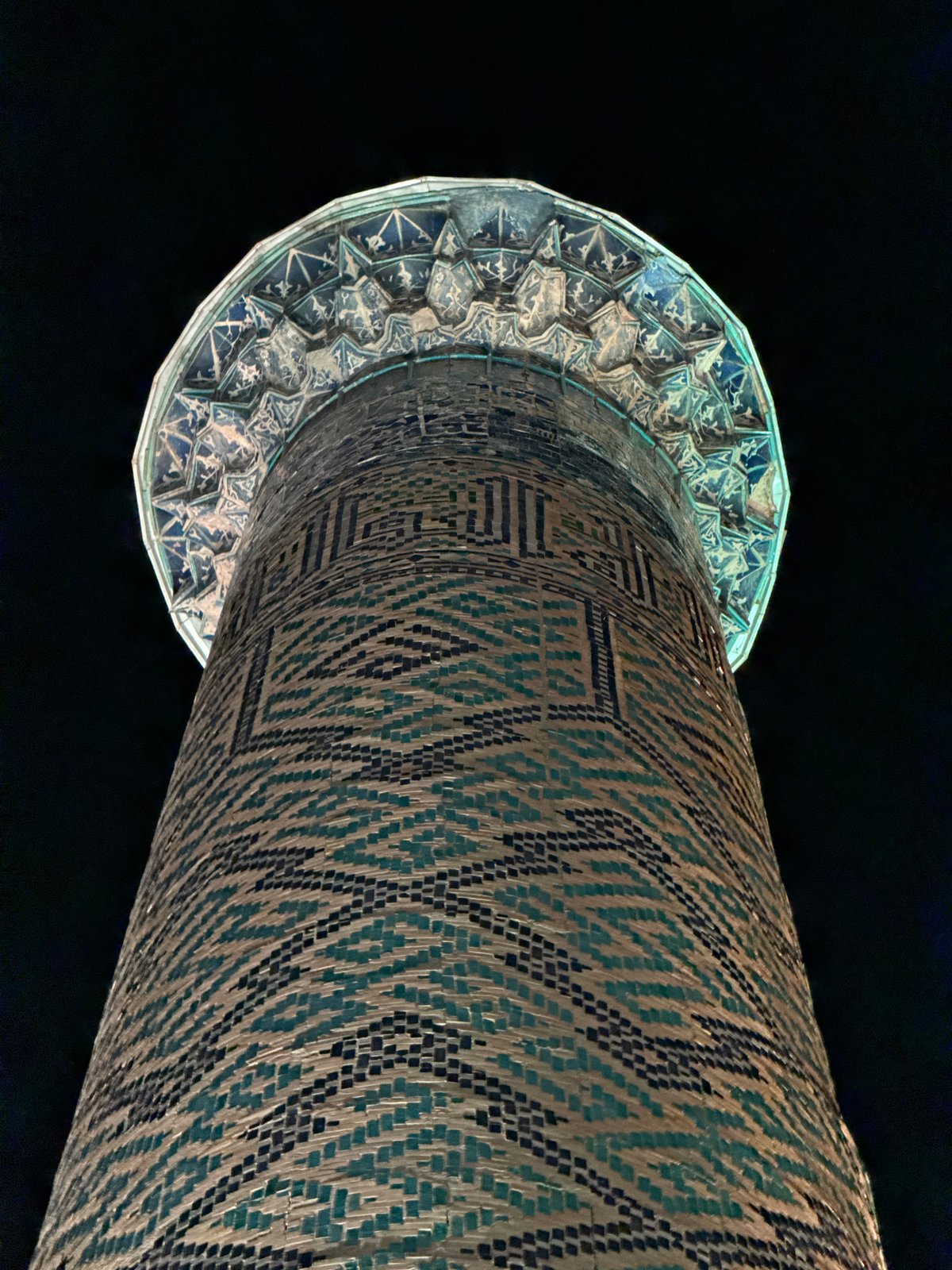 Evening scene documented at Samarkand's historic Registan Square