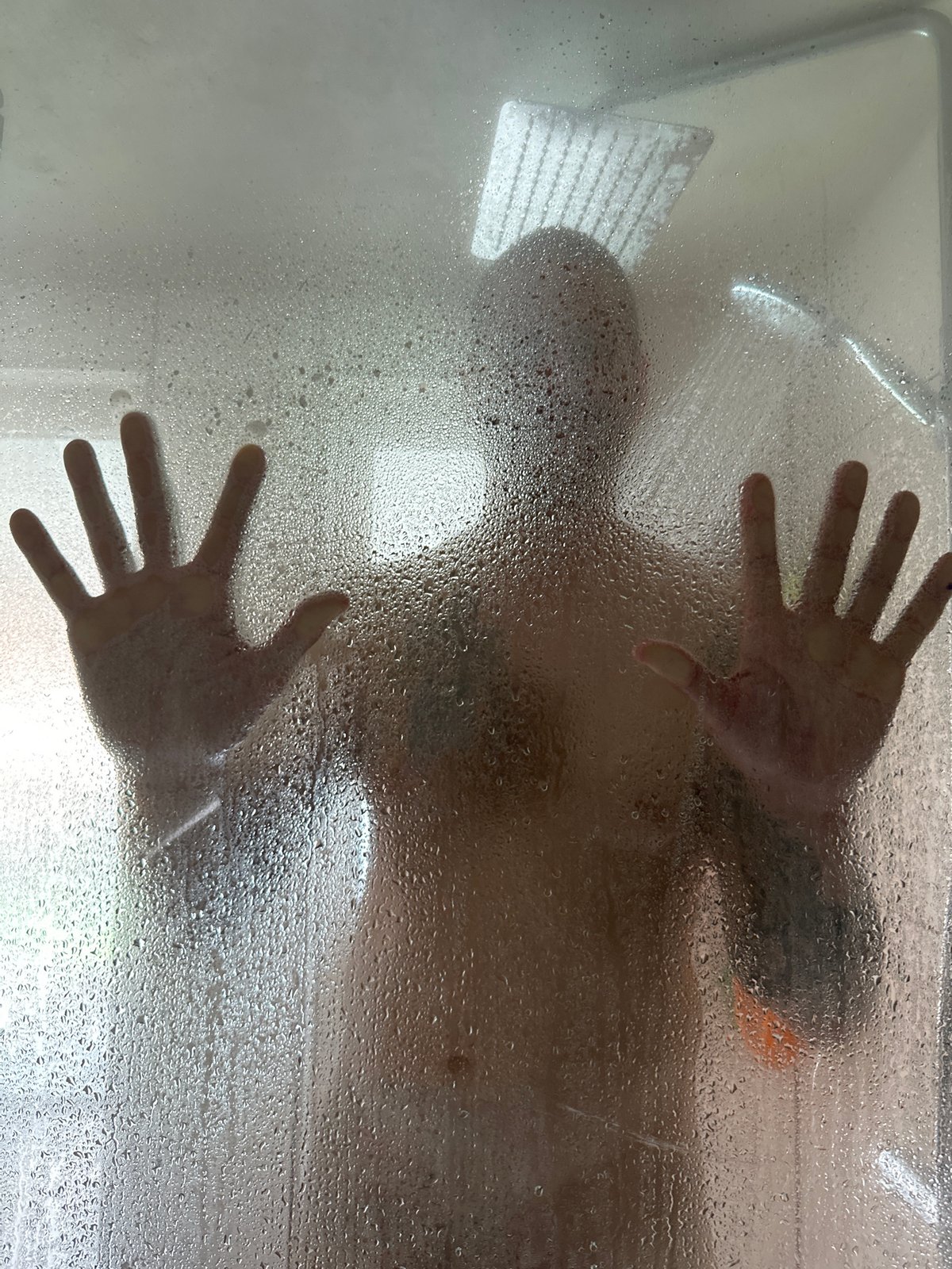 Person observed showering through frosted glass in Heinebach