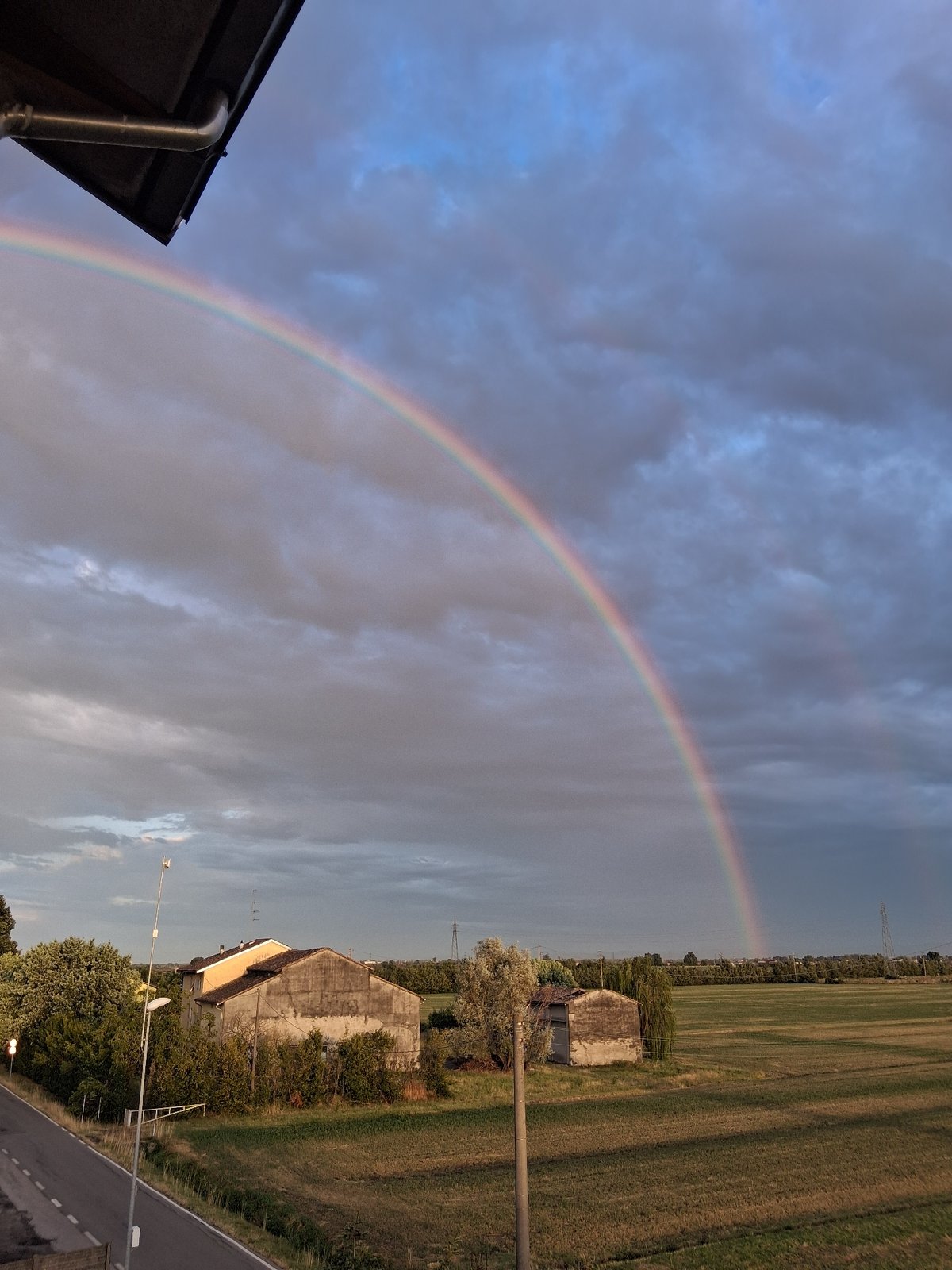 Double rainbow over Colorno after an evening storm