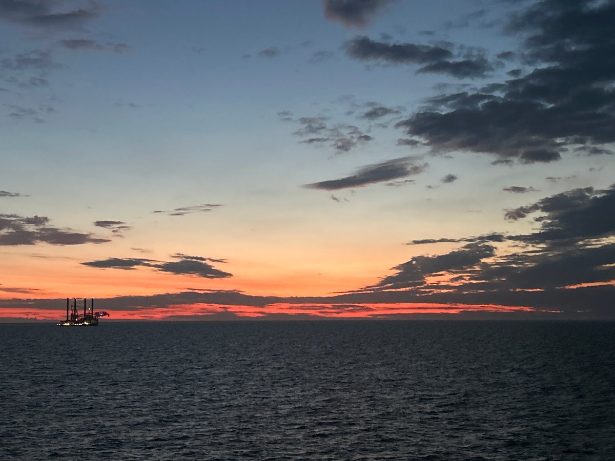 Twilight ocean scene documented over Baltic Sea waters