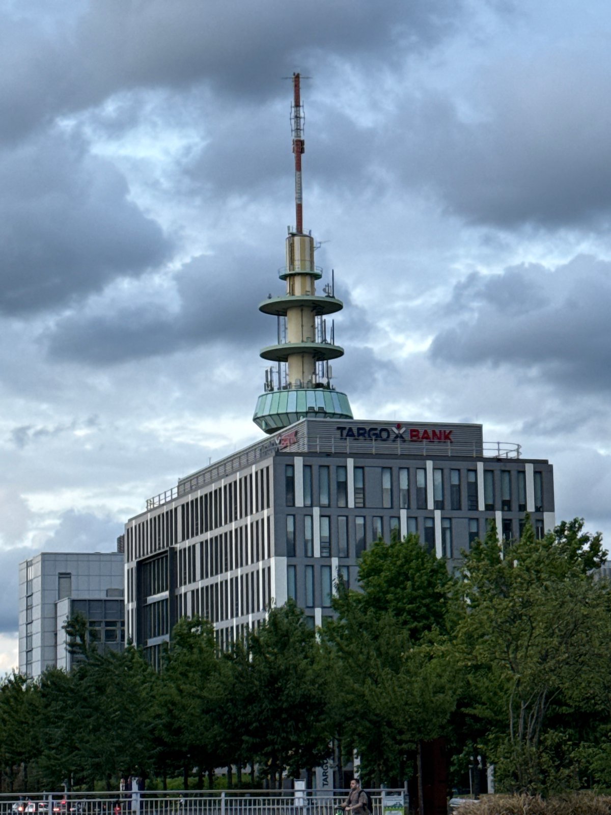 TARGOBANK tower and Duisburg's modernized city center streets