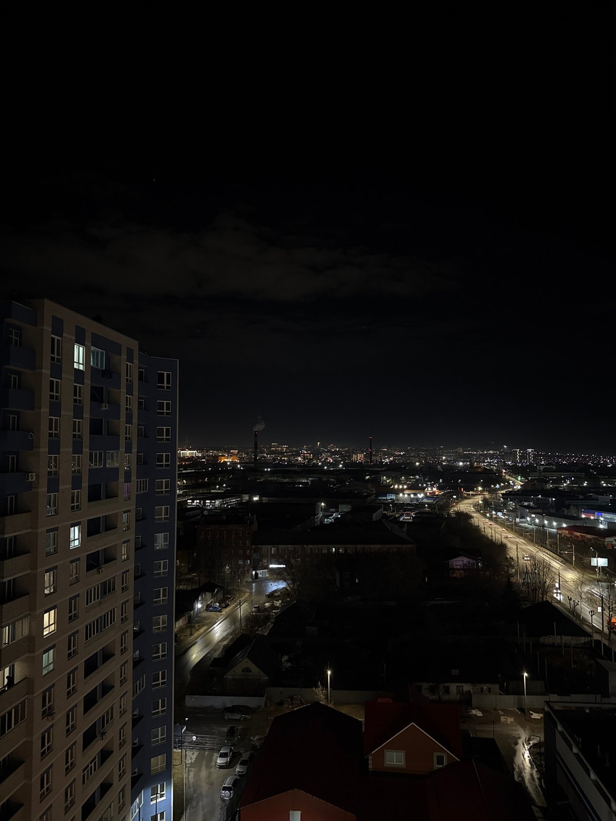 Evening scenes captured across Izhevsk during April nighttime hours