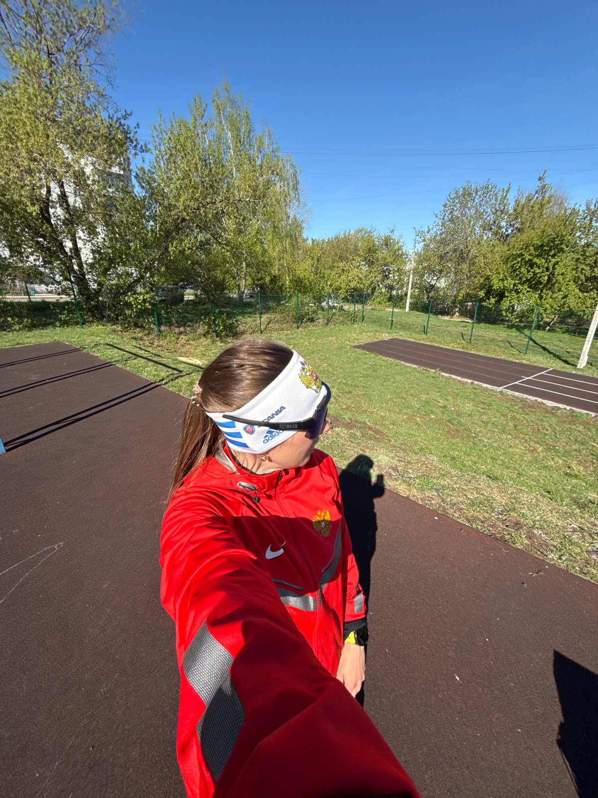 Morning training session at Chaikovsky athletics facility