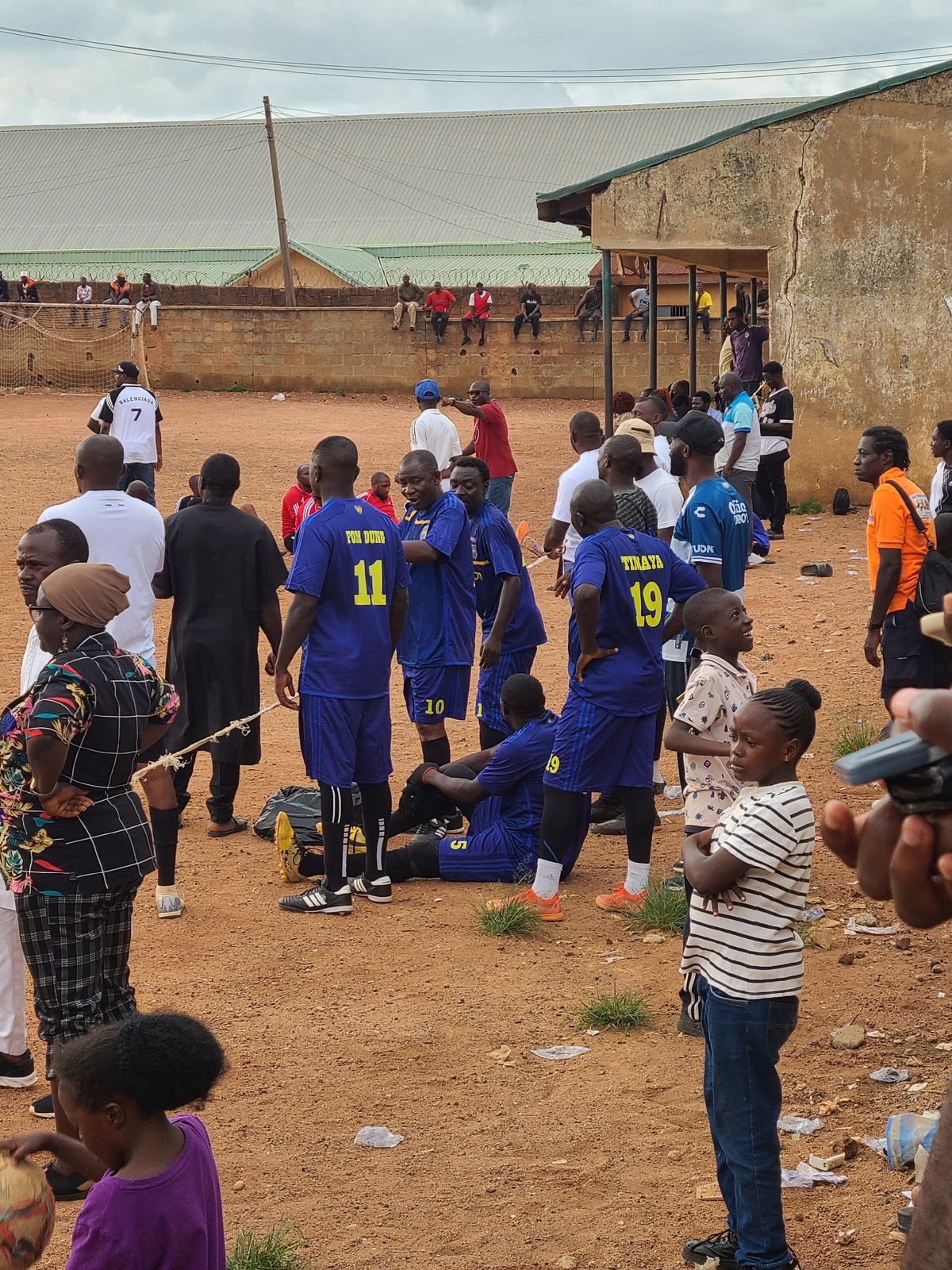 Afternoon football match and street life in Jos, Nigeria