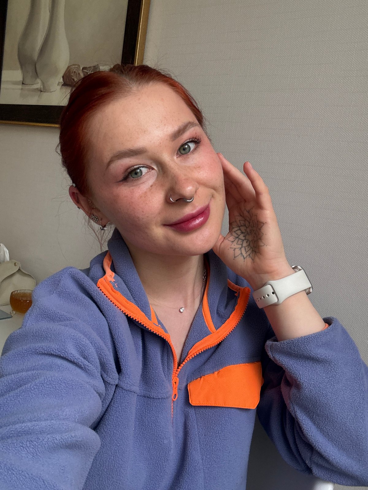 Indoor moments captured in Rostov-on-Don: selfie and windowsill plants