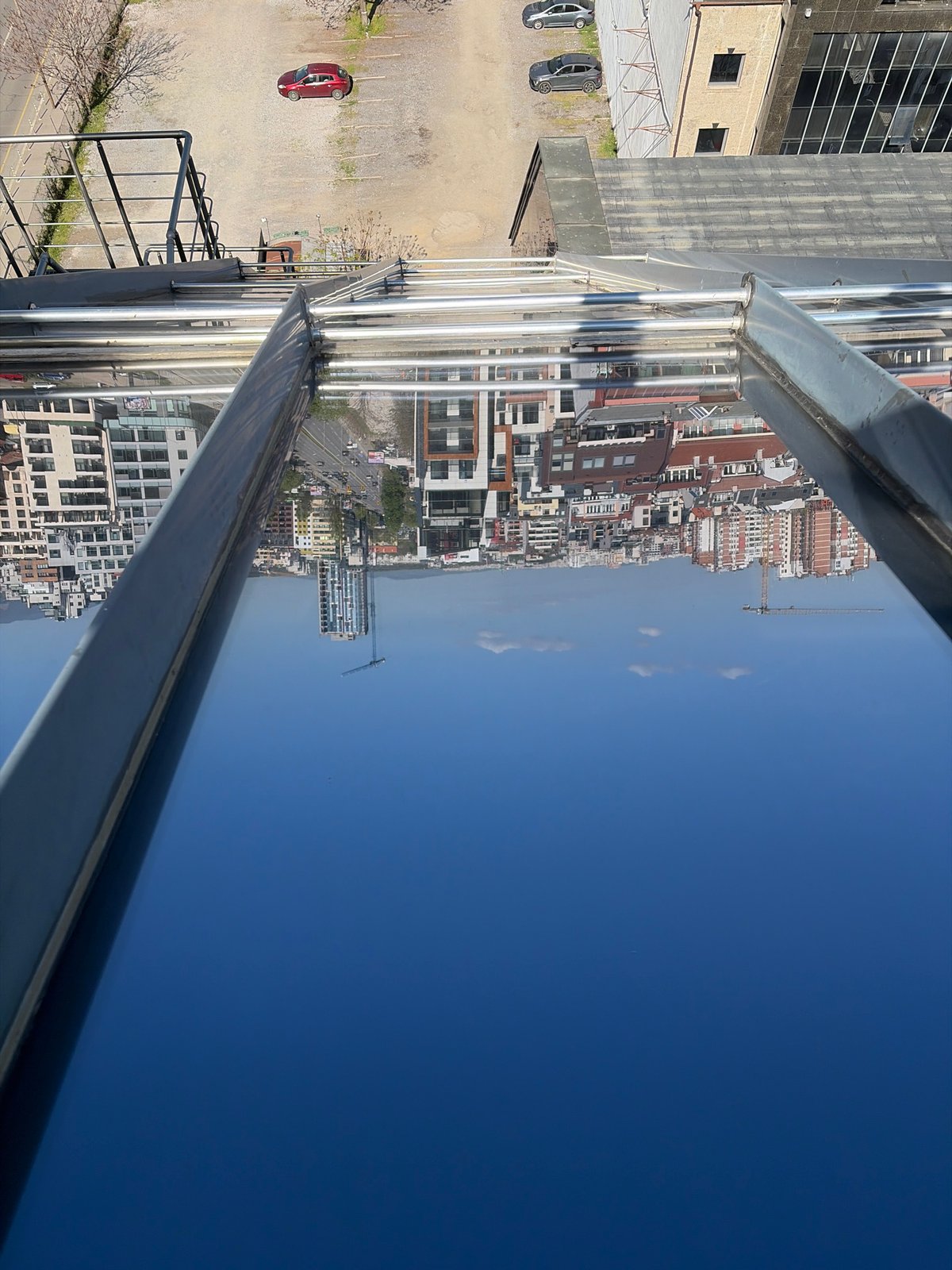 High-angle view of Sofia captured from elevated position