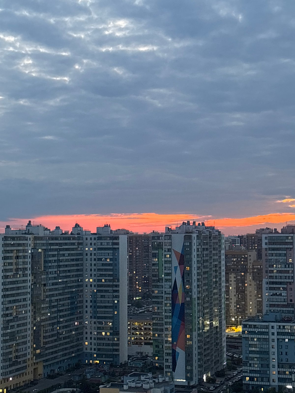 City twilight captured in multiple urban panoramic views