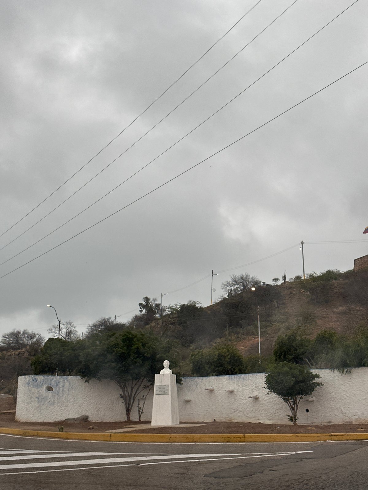 Rainy day coastal drive through Juan Griego, Venezuela