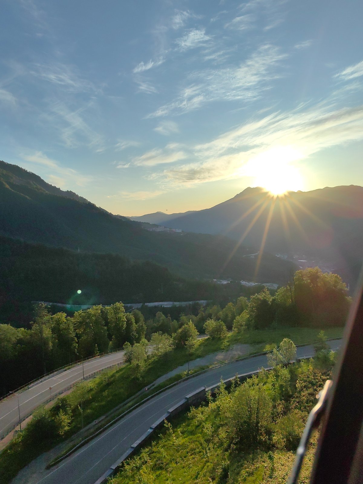 Family enjoys summer mountain resort activities in Estosadok, Russia