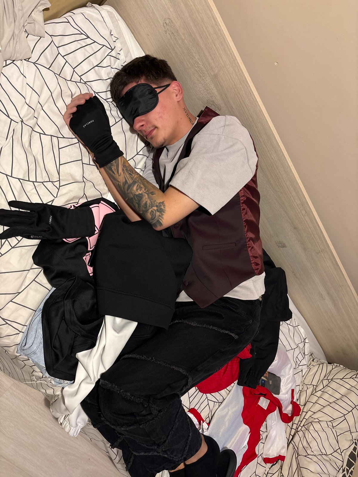 Young man photographed in bedroom with recording equipment, Plovdiv