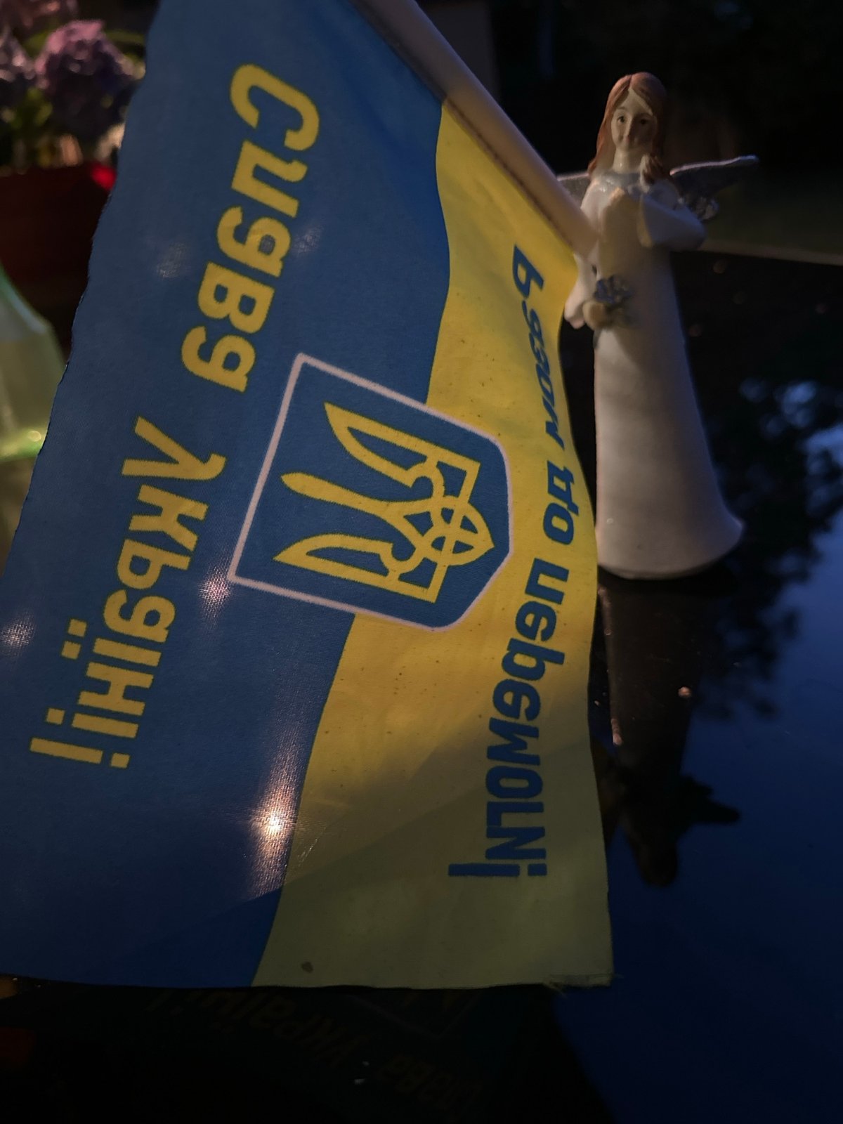 Cozy Krefeld evening: tea, flowers, and Ukrainian solidarity at home