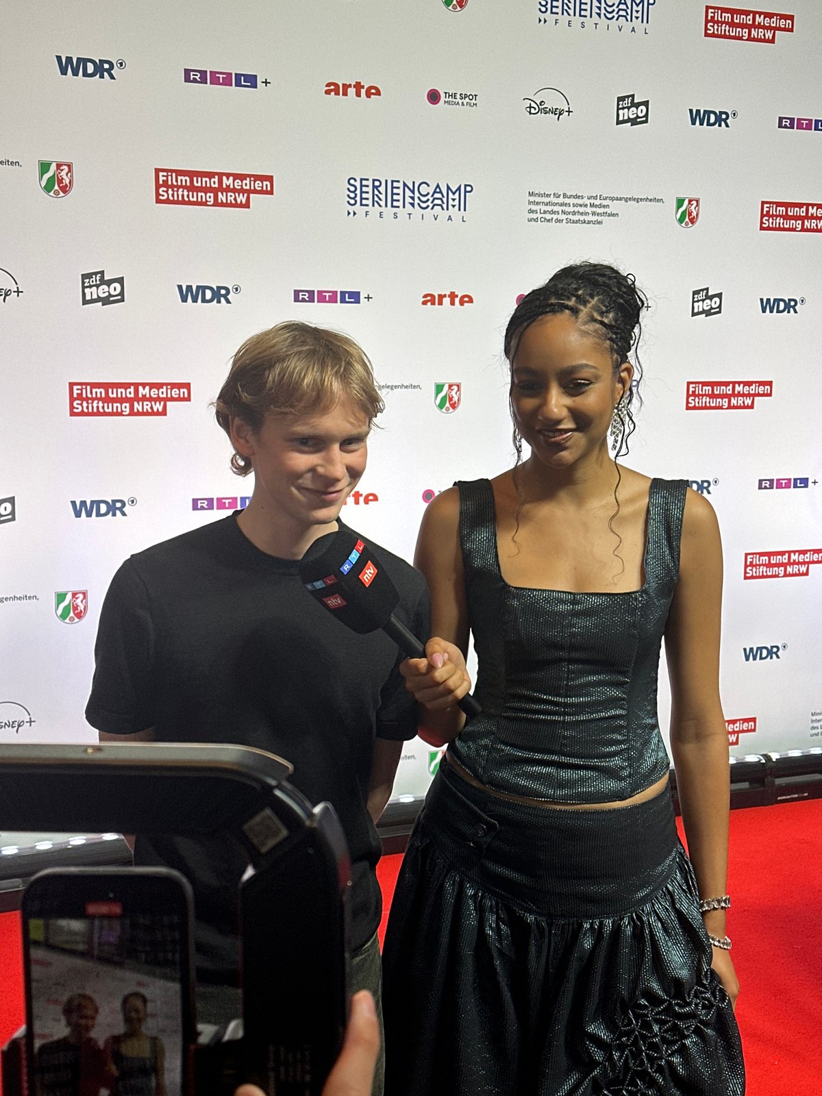 Red carpet interviews held at Seriencamp Festival in Cologne