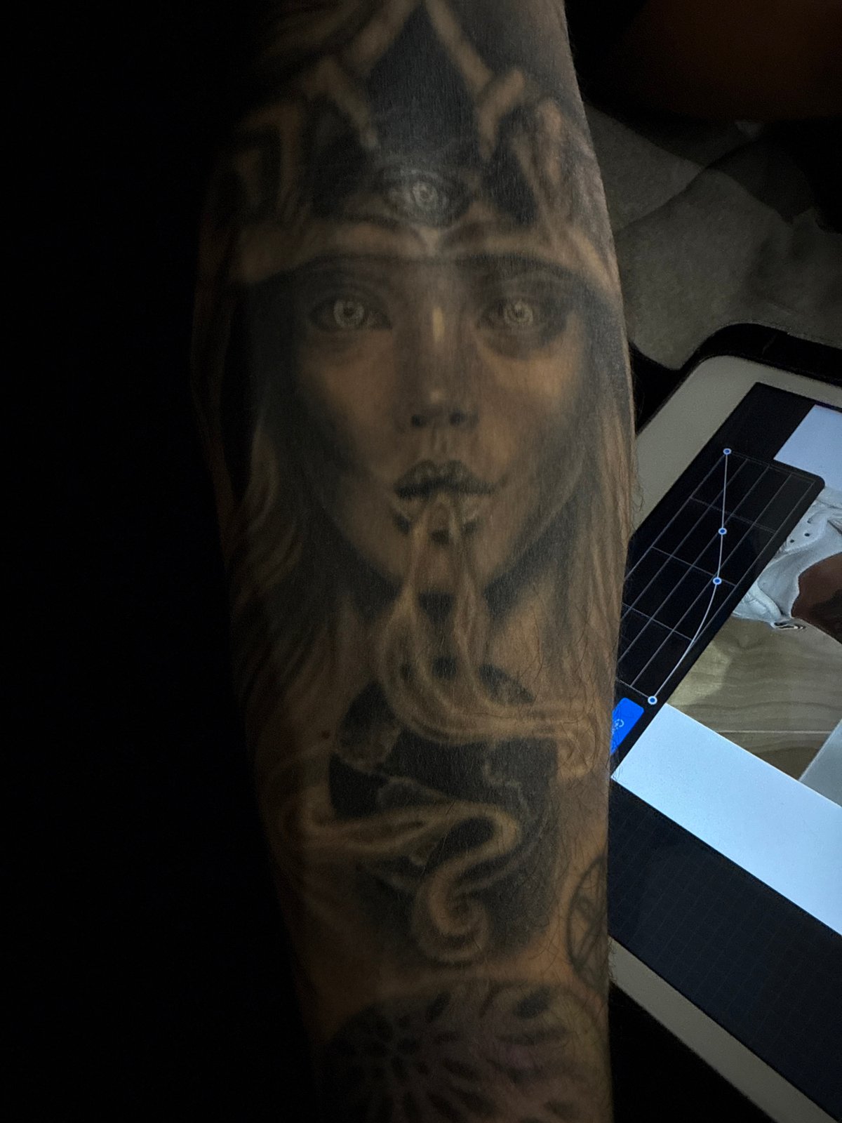 Tattooed Individual Documents Personal Evening in Madrid