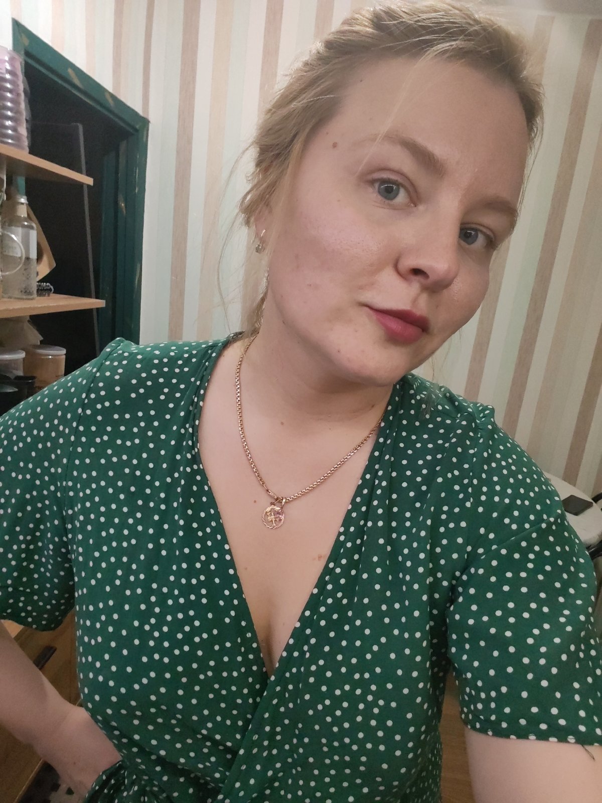 Woman documents baking session with selfies and pastry photos in Izhevsk