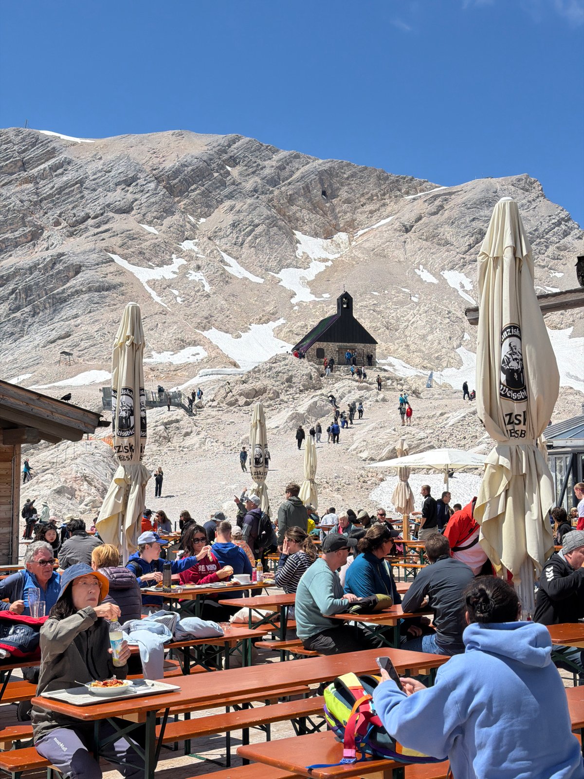 Mountain terrace dining with alpine views in Wildermieming