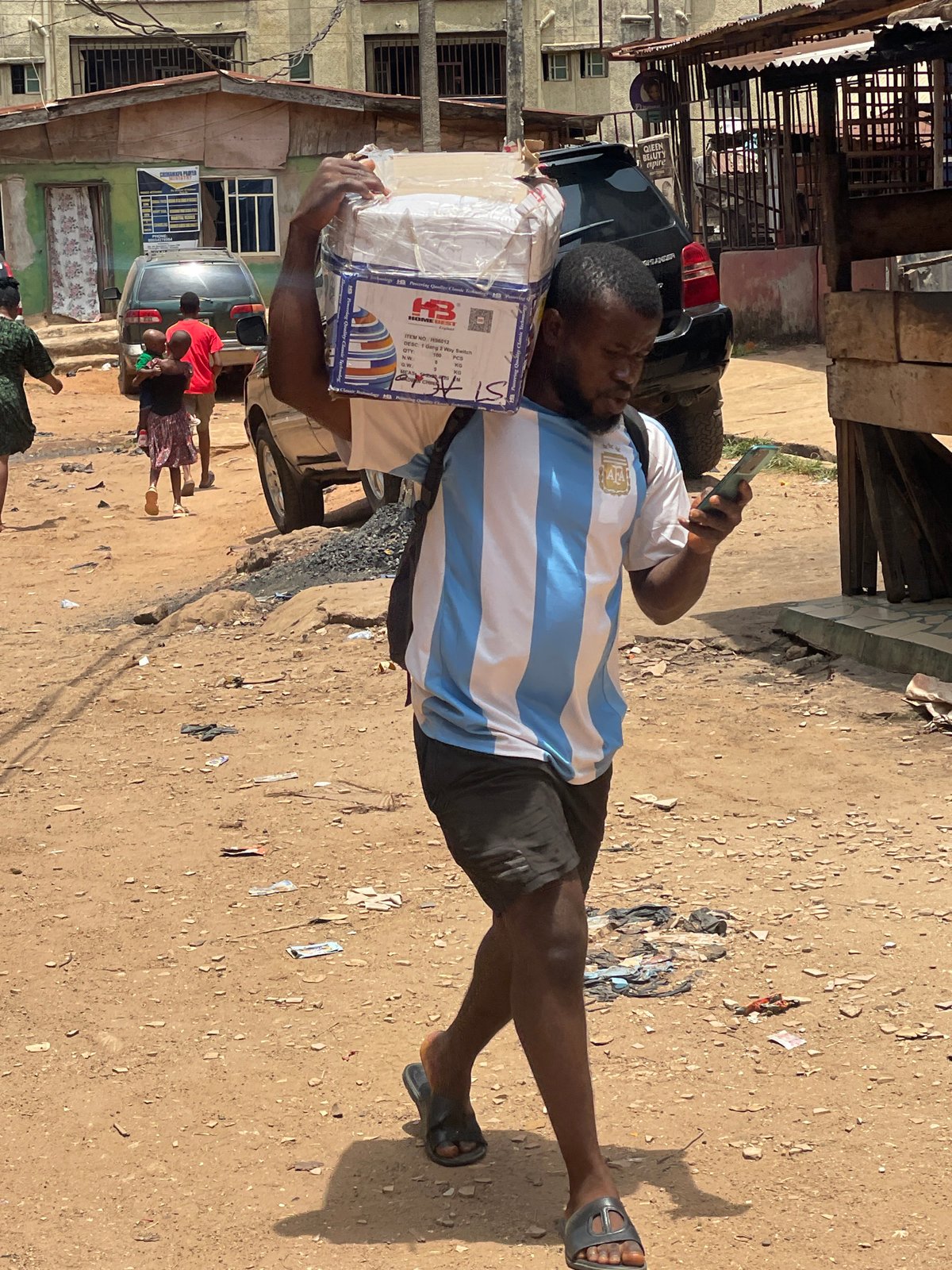Ordinary street life documented in Onitsha, Nigeria