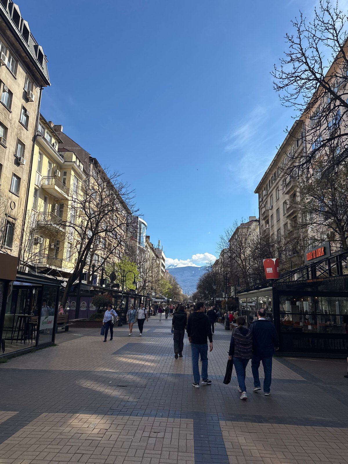 Clear spring day captured at Sofia's National Assembly district
