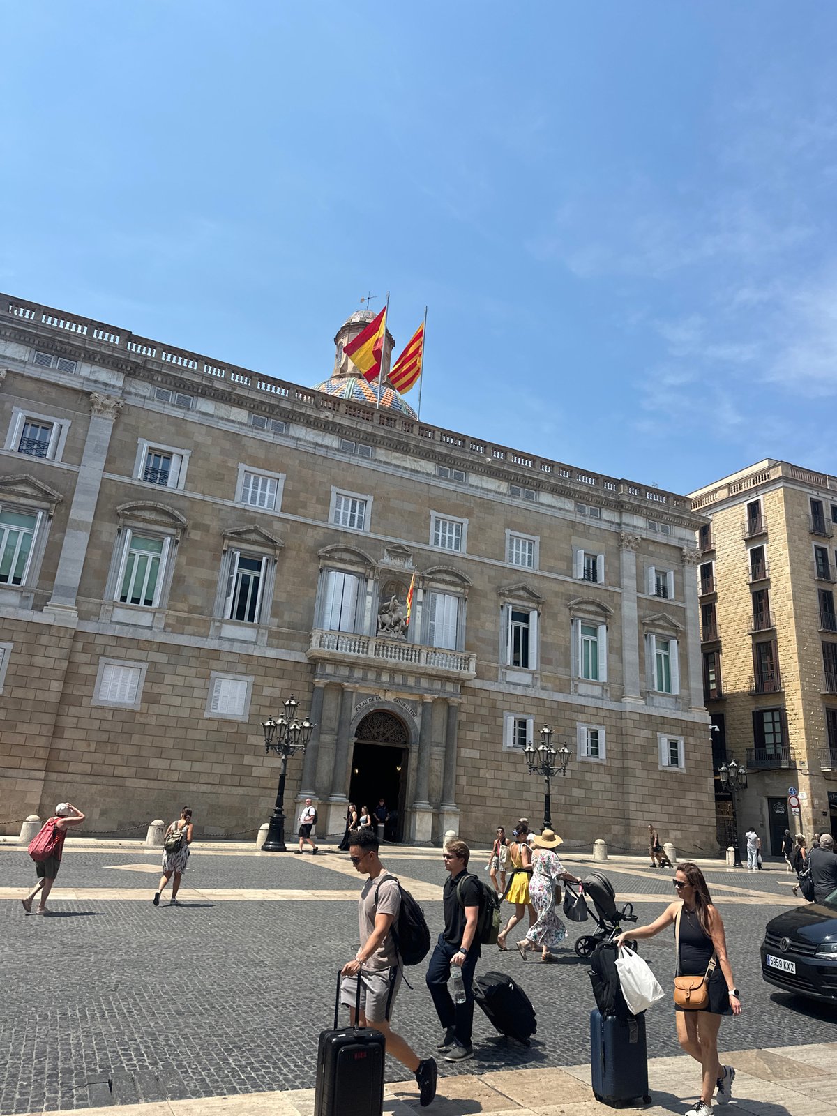 Barcelona's Gothic Quarter: civic grandeur meets street-level graffiti