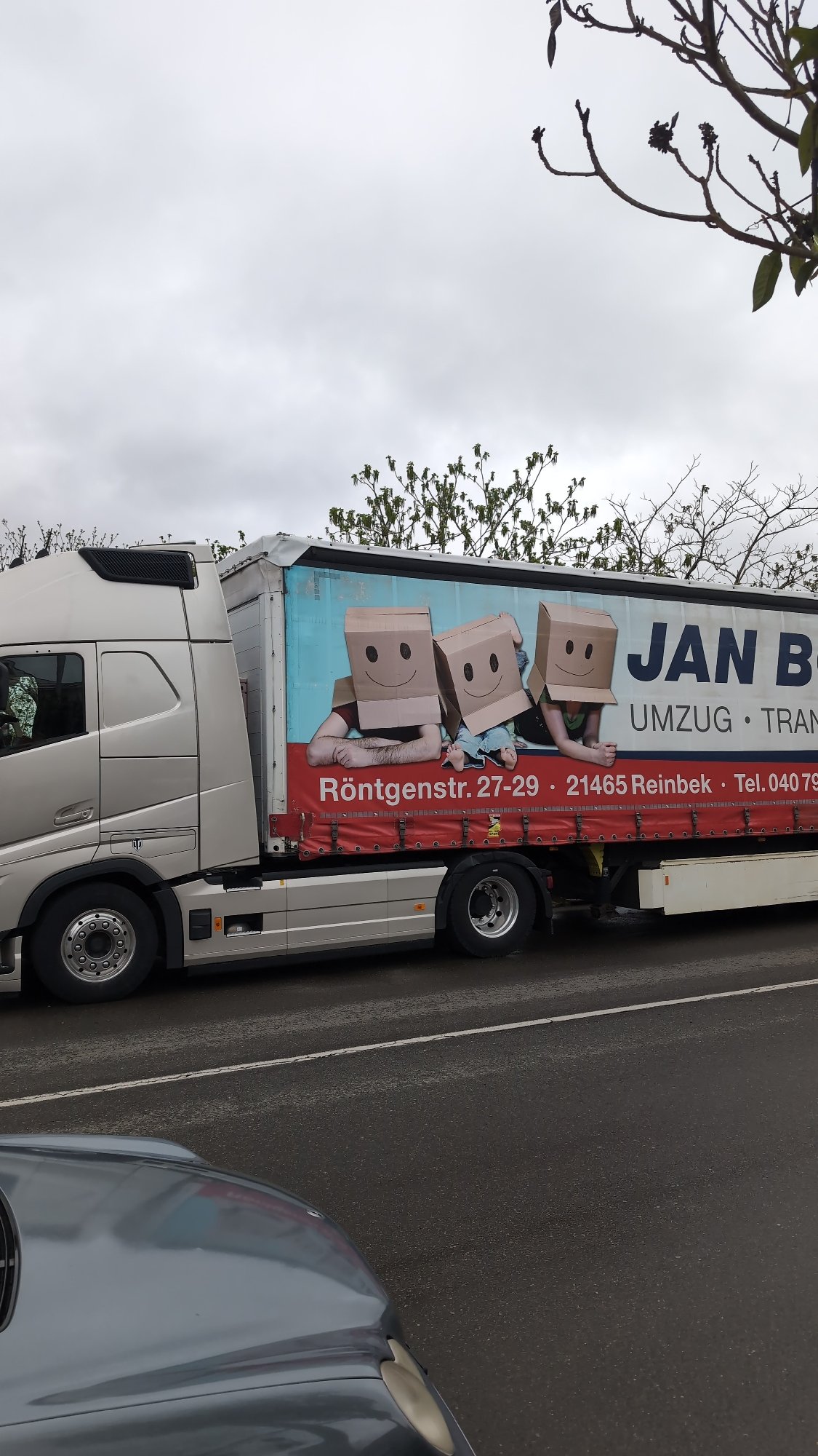 Moving truck spotted on road in Kobuleti, Georgia