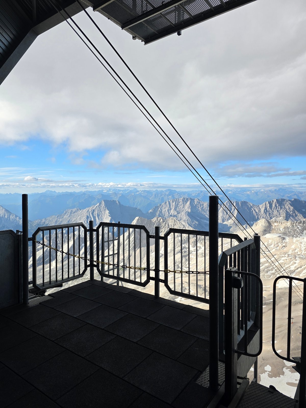 Alpine panorama from a mountain observation platform in Bavaria