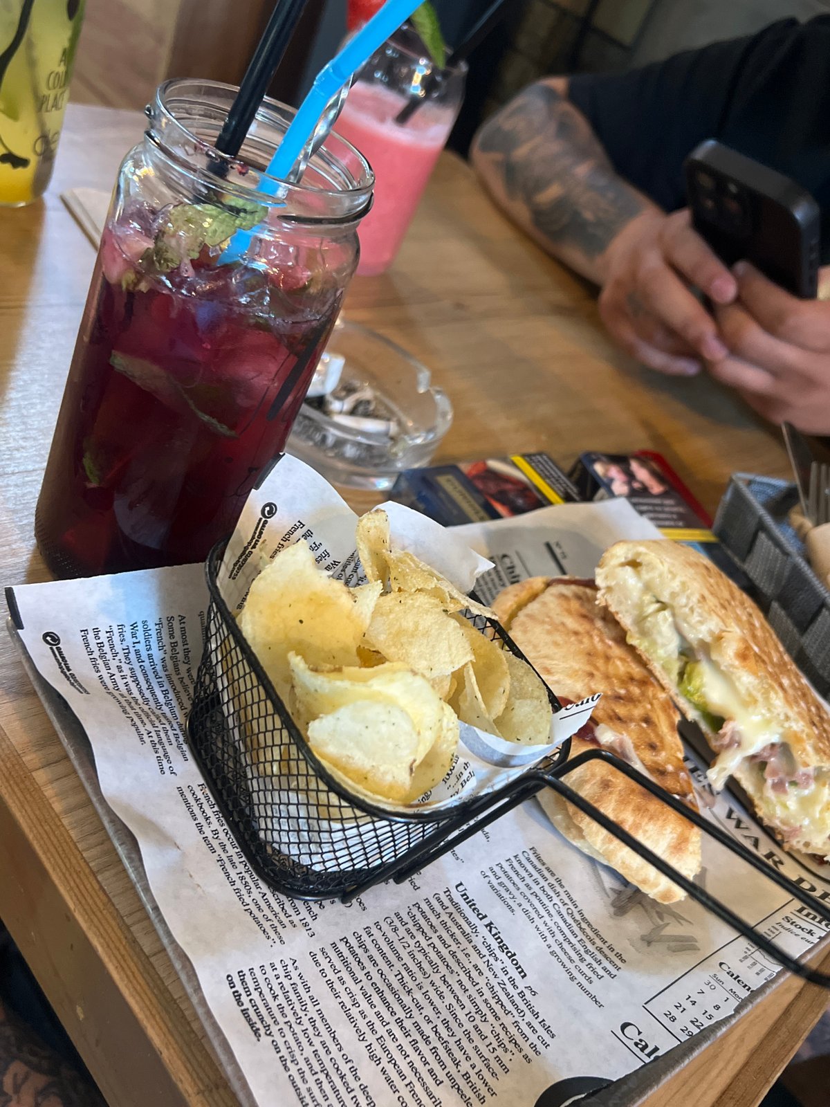 Afternoon cafe dining experience documented in Stara Zagora, Bulgaria