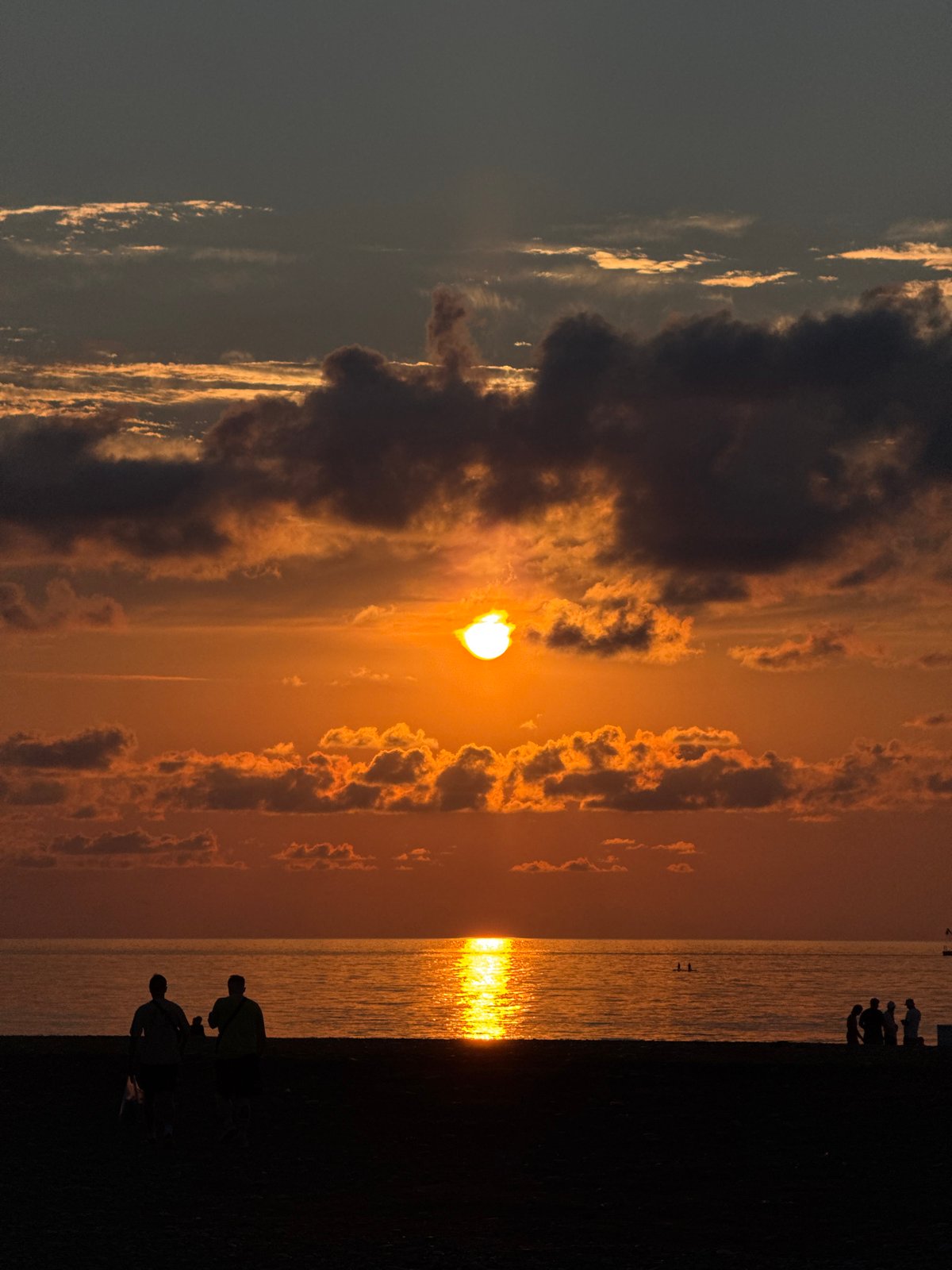 Sunset over Batumi's Black Sea shore and Botanical Garden