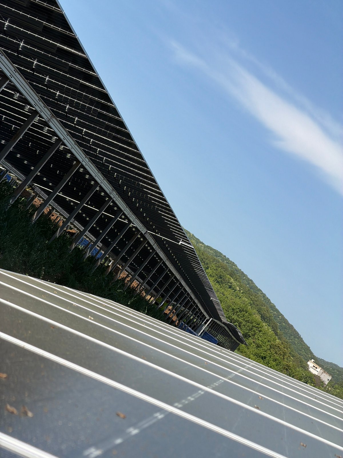 Solar panels documented in Shumen, Bulgaria hillside installation