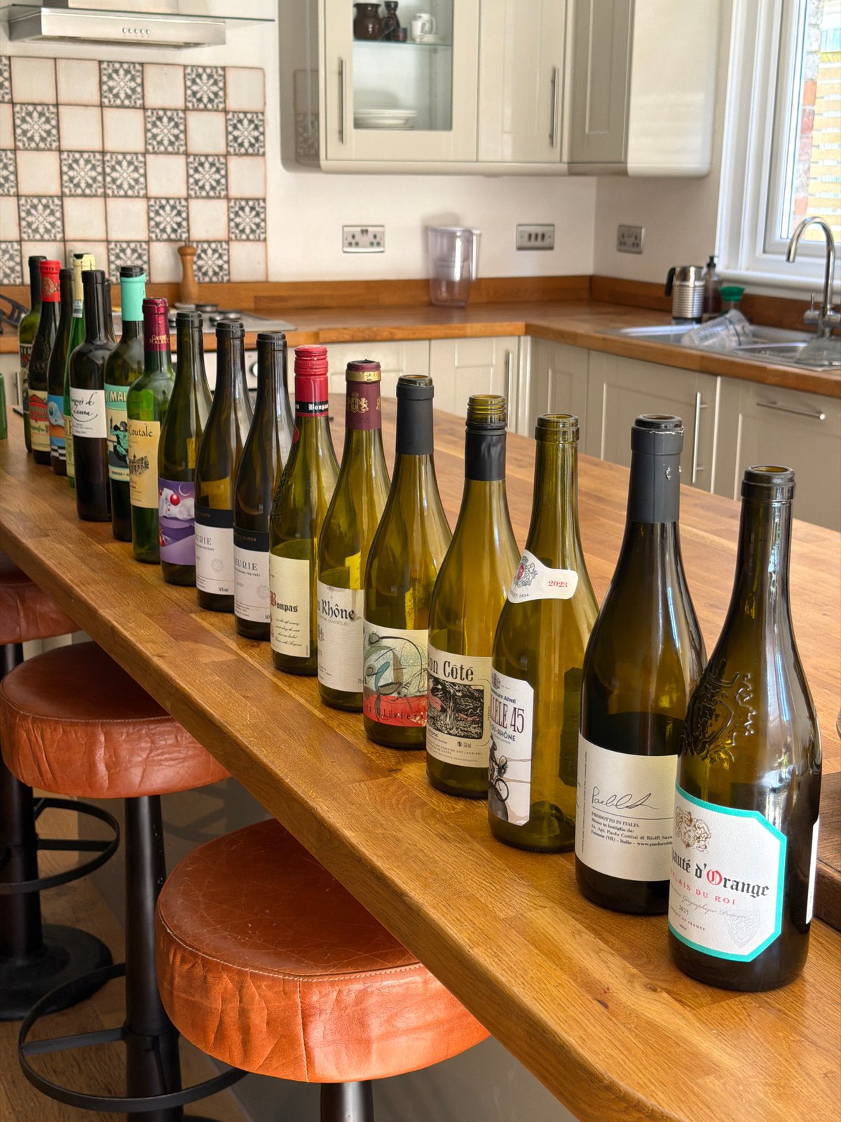 Wine bottles and art books spotted in Kent home