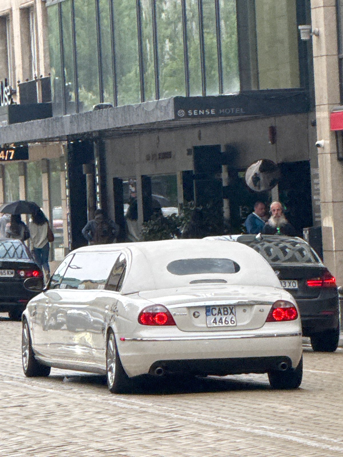 Street activity documented near Sense Hotel in Sofia
