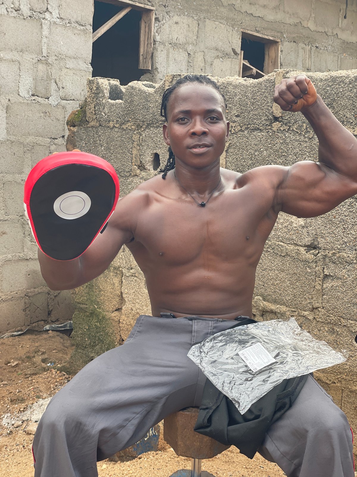 Early morning outdoor gym grind in Akwanga, Nigeria