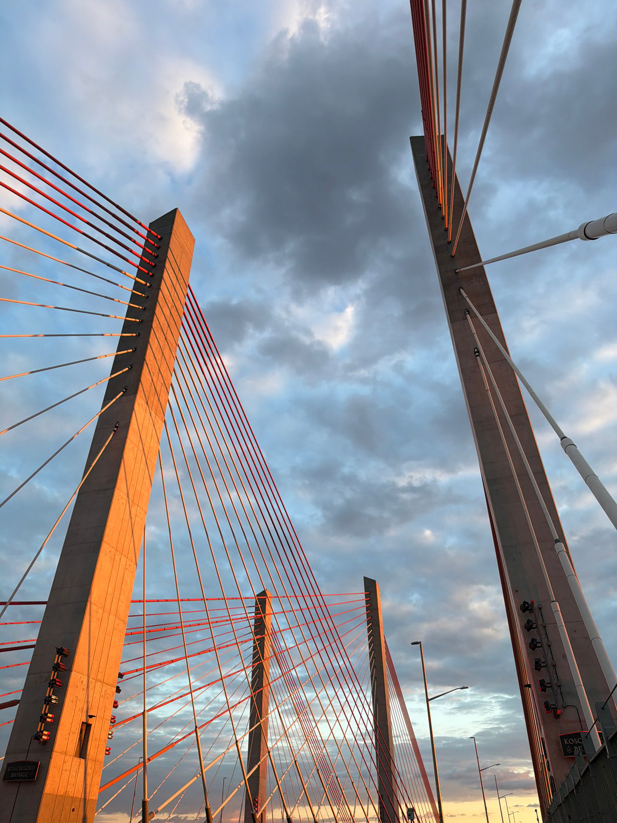 Sunset skyline views captured from Kosciuszko Bridge area, NYC