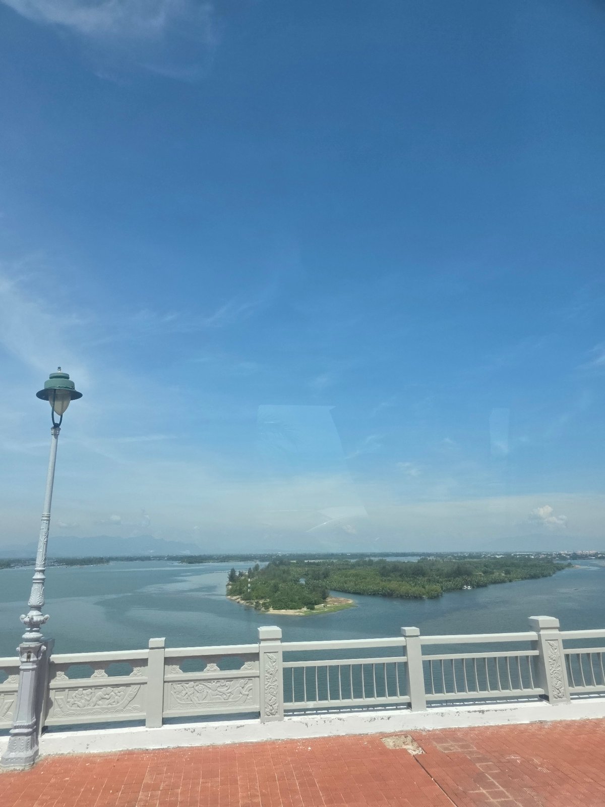 Elevated view of tree-covered island captured in Đà Nẵng