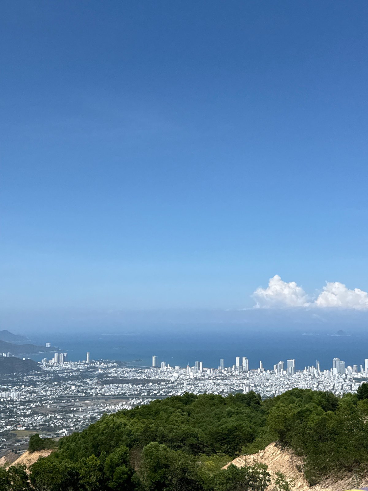 Clear morning aerial view captured over Nam Nha Trang Ward