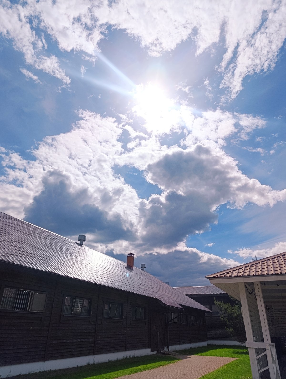 Morning moments: phone calls, pet selfies, architectural views documented
