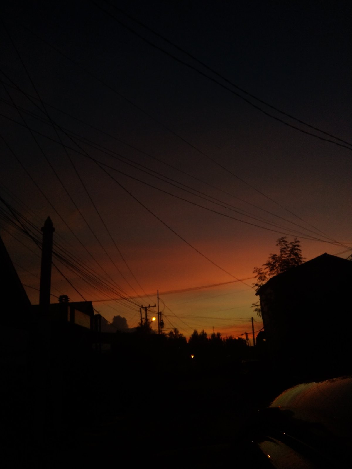 Twilight observed over Banda Aceh urban landscape
