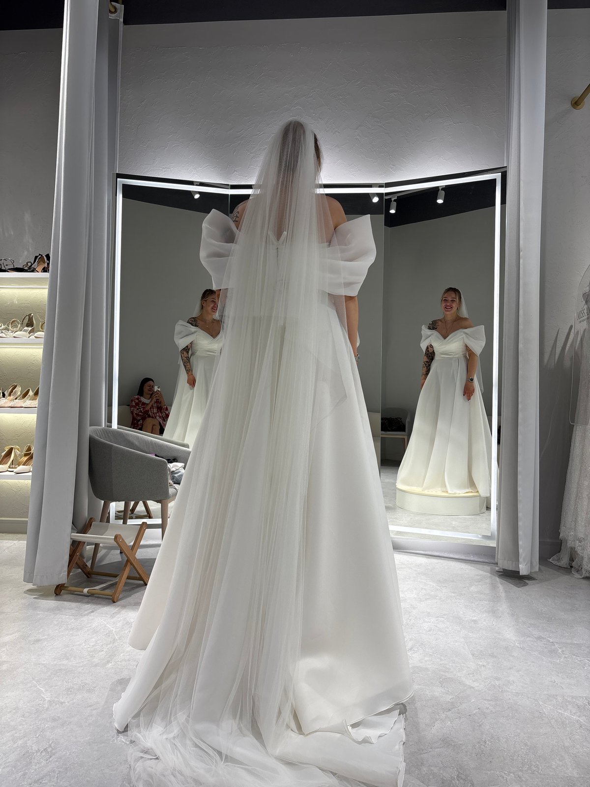 Bridal dress fitting in Krasnoyarsk shop
